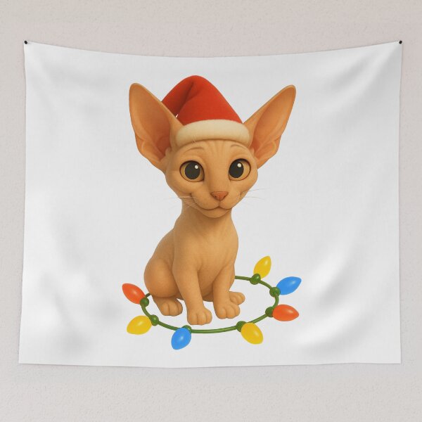 Item preview, Christmas Peterbald Cat designed and sold by Sillytoe.