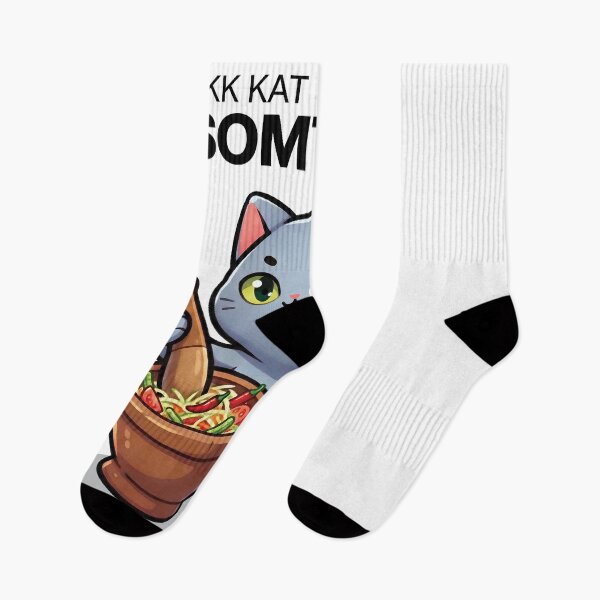 Item preview, BKK Kat Somtam | Cute Thai Food Cat designed and sold by Cat Quotes.