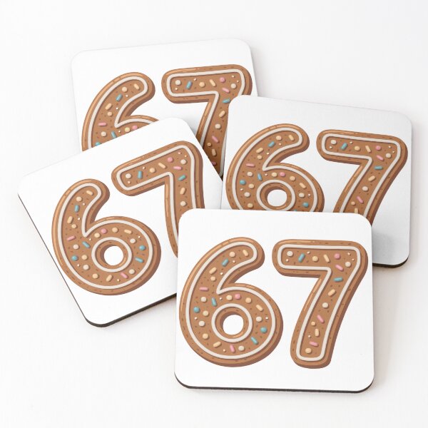 Item preview, 67 Gingerbread Cookie Design – Cute Christmas 6-7 Trend Meme Art designed and sold by Ojo de Loca.
