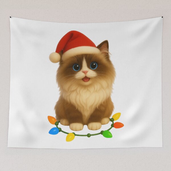 Item preview, Christmas Ragamuffin Cat designed and sold by Sillytoe.