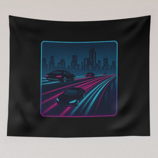 Item preview, Neon Cyber Highway – Futuristic Sci-Fi City Racing designed and sold by AddictiveDesign.
