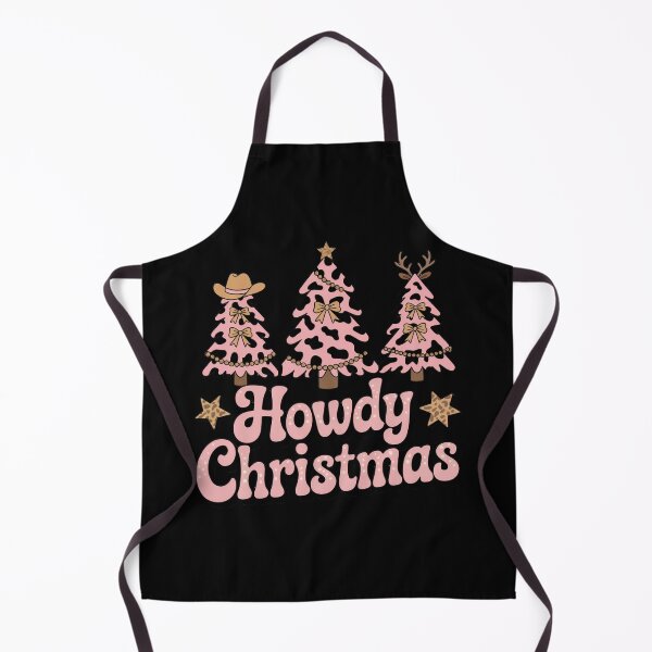 Item preview, Howdy Christmas – Pink Cowprint Western Holiday Trees designed and sold by SoftStyleStudio ⭐⭐⭐.