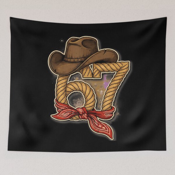 Item preview, 67 Meme Funny Cowboy Six Seven Gen Alpha Slang designed and sold by MargieLauren.