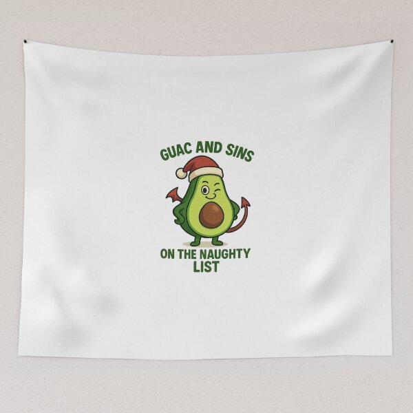 Item preview, Naughty Guac Avocado Holiday Pun designed and sold by TwillTees.