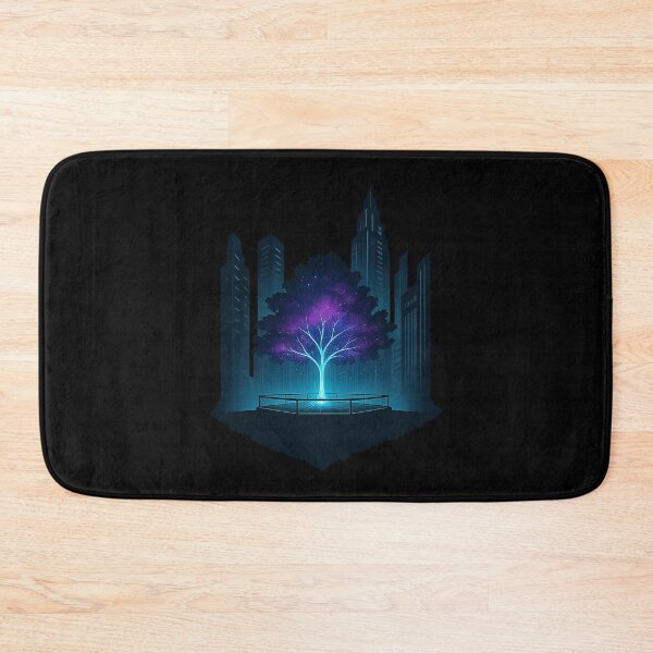 Item preview, Neon Cosmos Tree — Cyberpunk Galaxy Tree in Futuristic City designed and sold by AddictiveDesign.