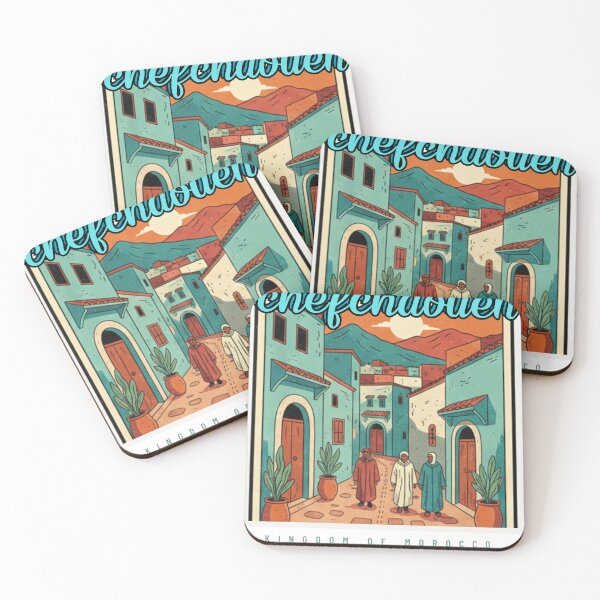 Item preview, chefchaouen – Blue Medina Sunset Poster by ISLANDAY designed and sold by Islanday.official.