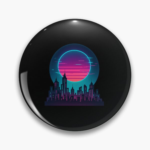 Item preview, Neon Retro City – Cyberpunk Sunset Skyline designed and sold by AddictiveDesign.
