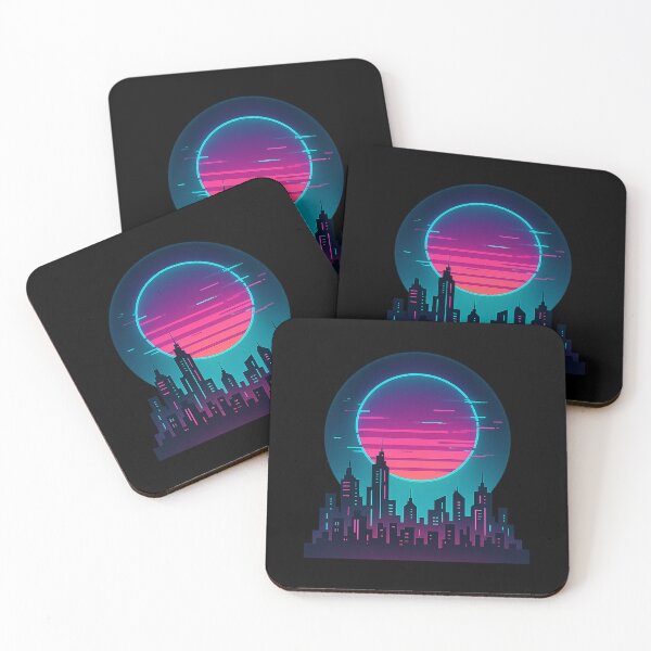 Item preview, Neon Retro City – Cyberpunk Sunset Skyline designed and sold by AddictiveDesign.
