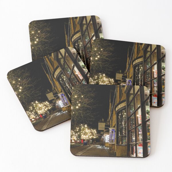 Item preview, Cotswolds village winter shops glowing designed and sold by Martin Fenton.