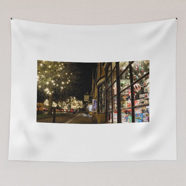 Item preview, Cotswolds village winter shops glowing designed and sold by Martin Fenton.