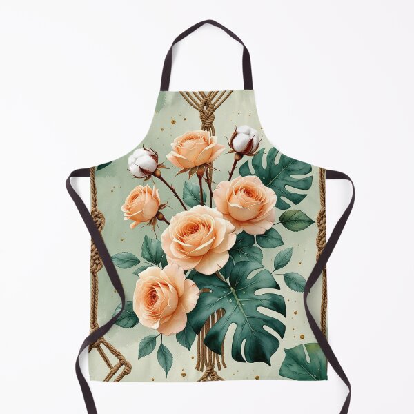 Item preview, Peach Roses & Monstera Serenity – Contemporary Boho Botanical Art designed and sold by semenol.