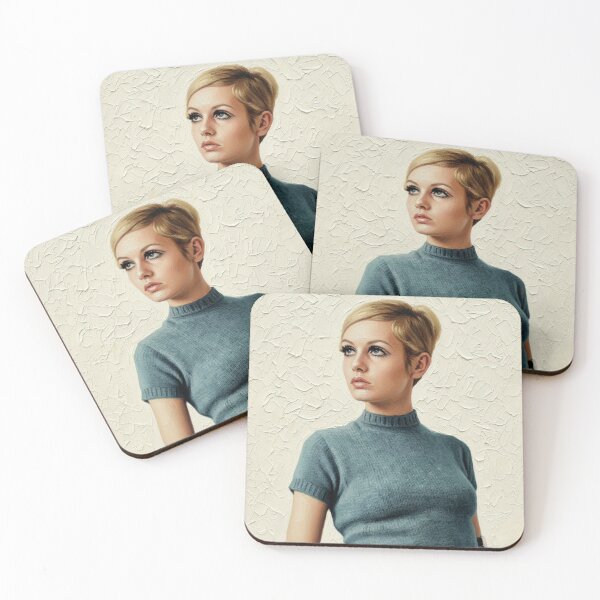 Item preview, Iconic Twiggy Portrait | Mod Swinging Sixties Oil Painting | Pixie Haircut designed and sold by Art's Diner.