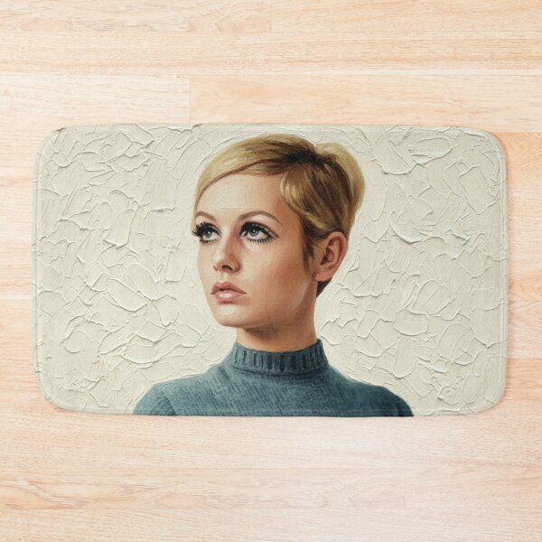 Item preview, Iconic Twiggy Portrait | Mod Swinging Sixties Oil Painting | Pixie Haircut designed and sold by Art's Diner.