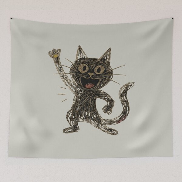 Item preview, Chaotic Scribble Cat Big Scream designed and sold by Craftiano.
