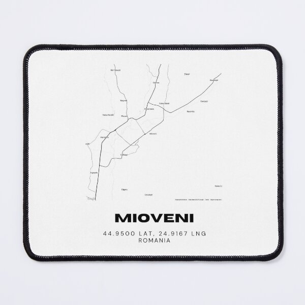 Item preview, Mioveni Romania Minimalist City Map Design designed and sold by RM-Journey.