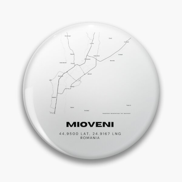 Item preview, Mioveni Romania Minimalist City Map Design designed and sold by RM-Journey.