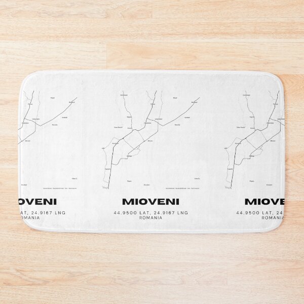 Item preview, Mioveni Romania Minimalist City Map Design designed and sold by RM-Journey.
