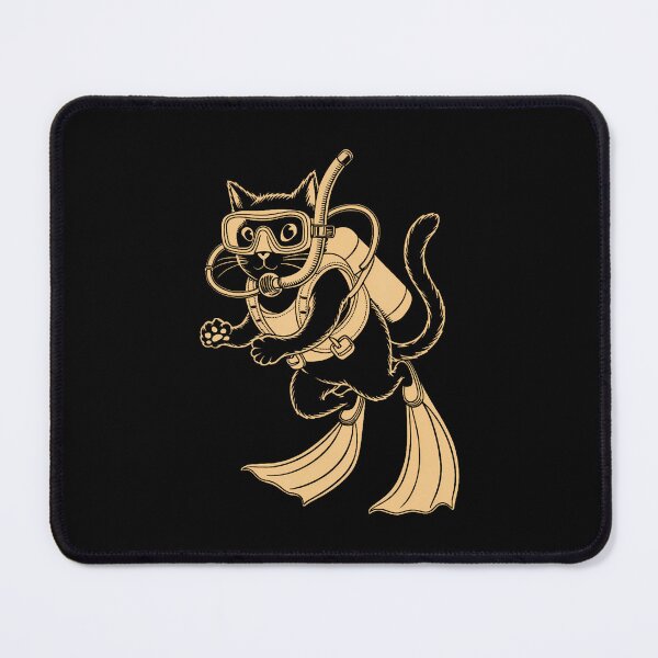 Item preview, Cat Scuba Diver Under Water Diving Scuba Divers designed and sold by AndreaBonnie.