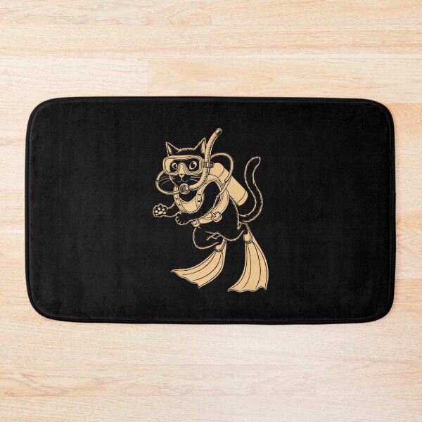Item preview, Cat Scuba Diver Under Water Diving Scuba Divers designed and sold by AndreaBonnie.