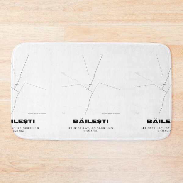 Item preview, Băilești Romania Minimalist City Map Print designed and sold by RM-Journey.