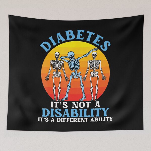 Item preview, Diabetes Not A Disability Different Ability Skeleton Art designed and sold by PeggyBeverly.