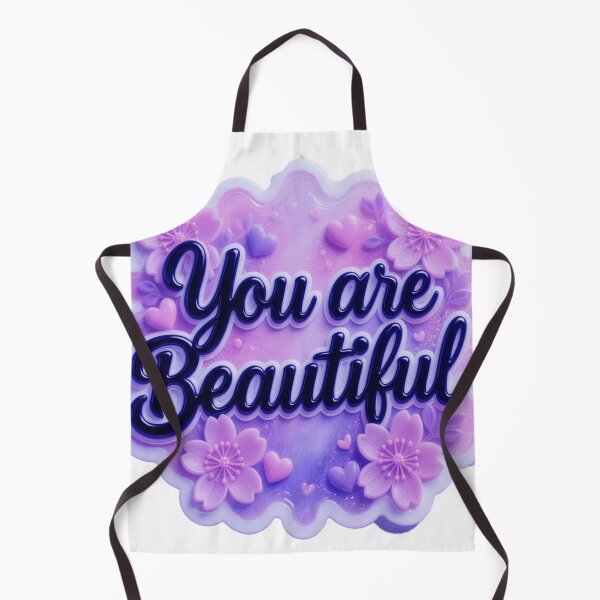 Item preview, Modern Feminine You Are Beautiful Die-Cut Vinyl Sticker with Glitter Holographic Finish designed and sold by ARTCREATESHOP.
