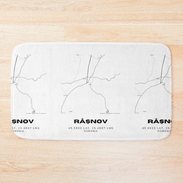 Item preview, Râșnov Romania Minimalist City Map Art designed and sold by RM-Journey.