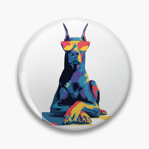 Item preview, Doberman Pinscher in Futuristic Sunglasses - Urban Cool designed and sold by DanielY01.