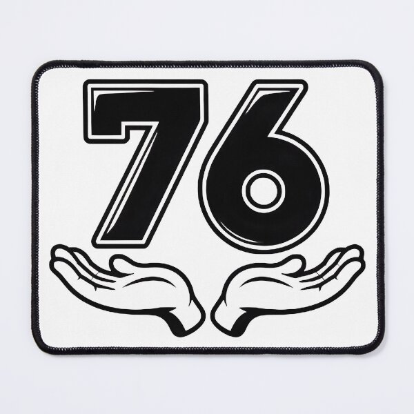 Item preview, 76 – Minimalist Line Art Hands Holding Number Design designed and sold by SoftyDesigns.