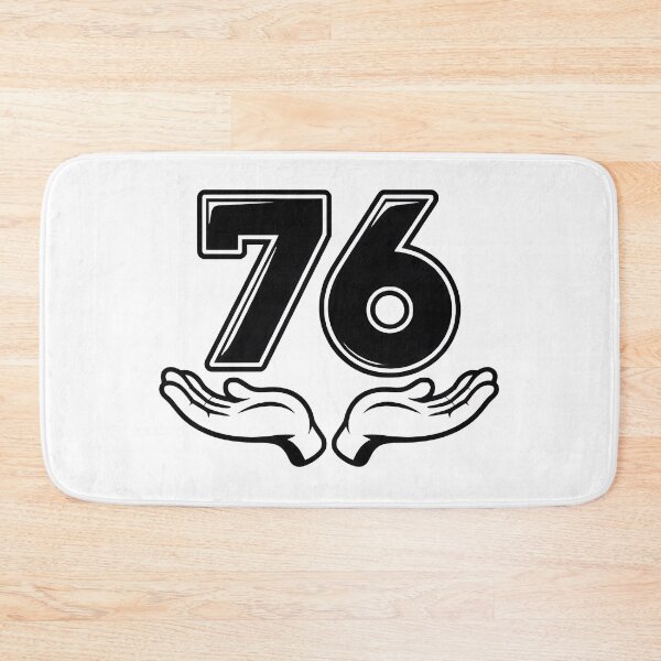 Item preview, 76 – Minimalist Line Art Hands Holding Number Design designed and sold by SoftyDesigns.