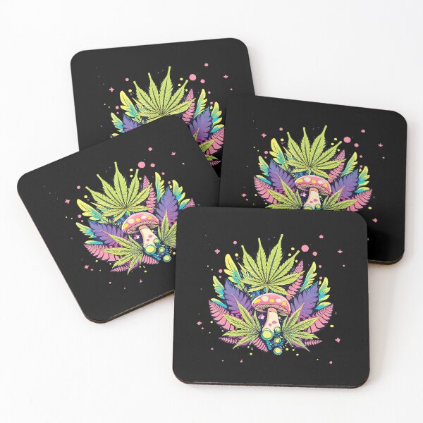 Item preview, Weed And Mushroom Magic Mystic Trippy Marijuana Psilocybin designed and sold by TerriMichelle.