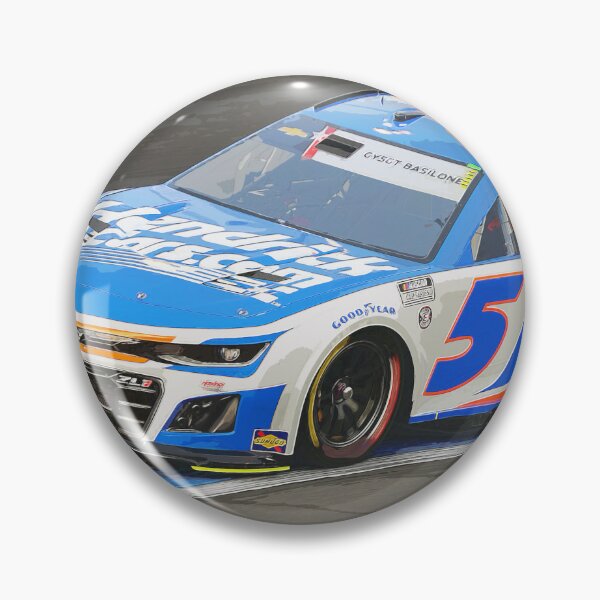 Item preview, Kyle Larson racing his 2025 Nascar Cup Car on the Charlotte Motor Speedway from the front watercolor designed and sold by Rodissimus1984.