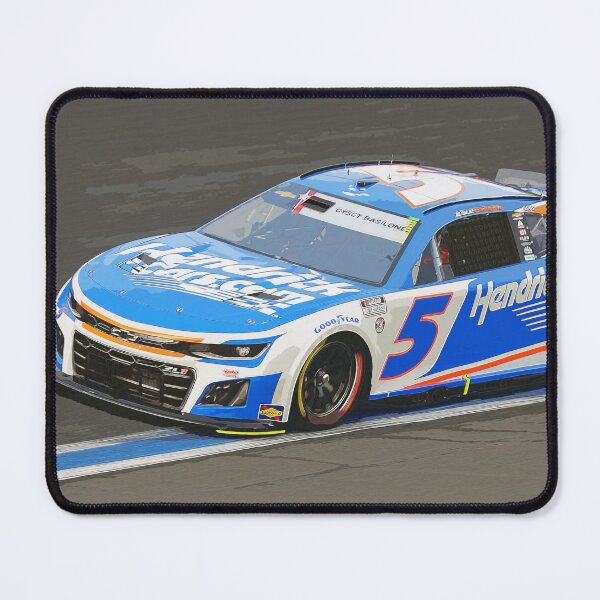 Item preview, Kyle Larson racing his 2025 Nascar Cup Car on the Charlotte Motor Speedway from the front watercolor designed and sold by Rodissimus1984.