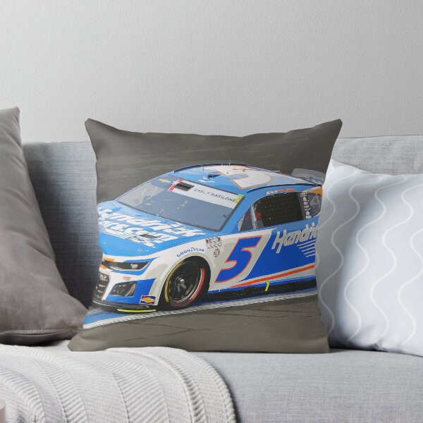 Item preview, Kyle Larson racing his 2025 Nascar Cup Car on the Charlotte Motor Speedway from the front watercolor designed and sold by Rodissimus1984.