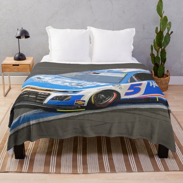 Item preview, Kyle Larson racing his 2025 Nascar Cup Car on the Charlotte Motor Speedway from the front watercolor designed and sold by Rodissimus1984.