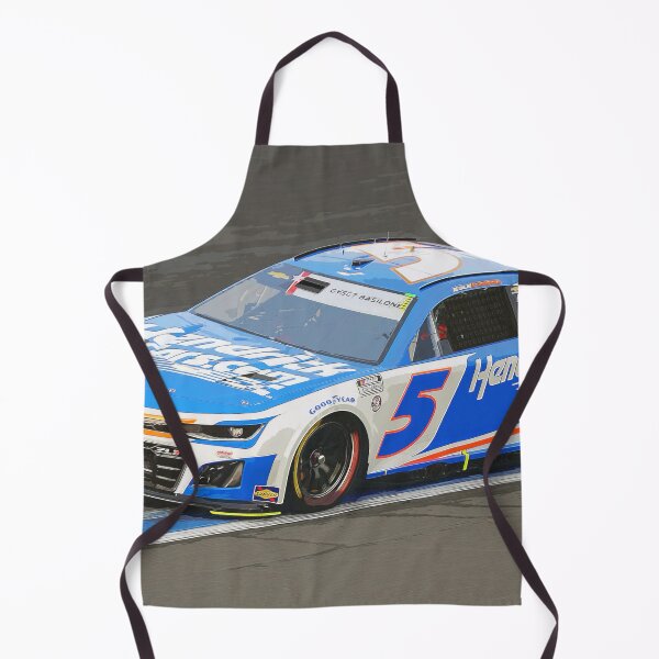 Item preview, Kyle Larson racing his 2025 Nascar Cup Car on the Charlotte Motor Speedway from the front watercolor designed and sold by Rodissimus1984.