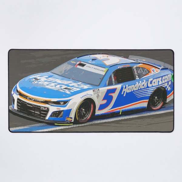 Item preview, Kyle Larson racing his 2025 Nascar Cup Car on the Charlotte Motor Speedway from the front watercolor designed and sold by Rodissimus1984.