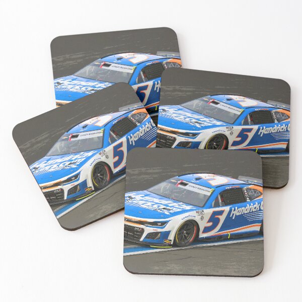 Item preview, Kyle Larson racing his 2025 Nascar Cup Car on the Charlotte Motor Speedway from the front abstract designed and sold by Rodissimus1984.