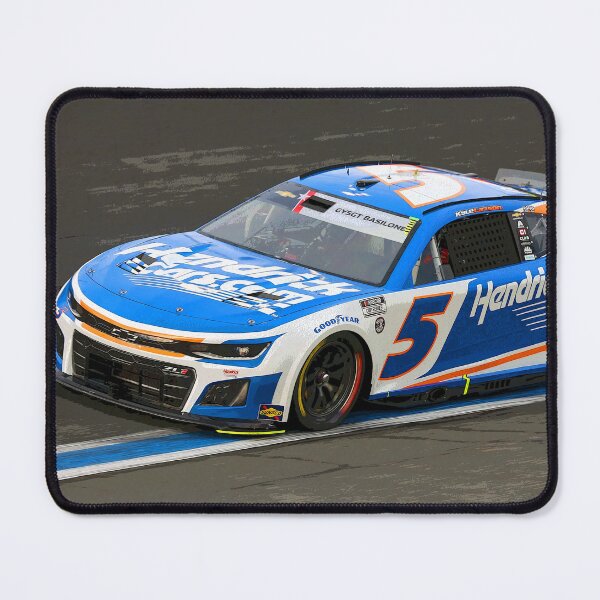 Item preview, Kyle Larson racing his 2025 Nascar Cup Car on the Charlotte Motor Speedway from the front abstract designed and sold by Rodissimus1984.