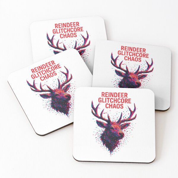 Item preview, Glitchcore Reindeer Holiday Abstract designed and sold by TwillTees.