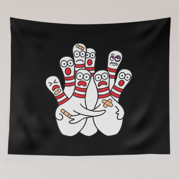 Item preview, Bowling Pin Hug Squad Funny Injury Cartoon designed and sold by TerriMichelle.