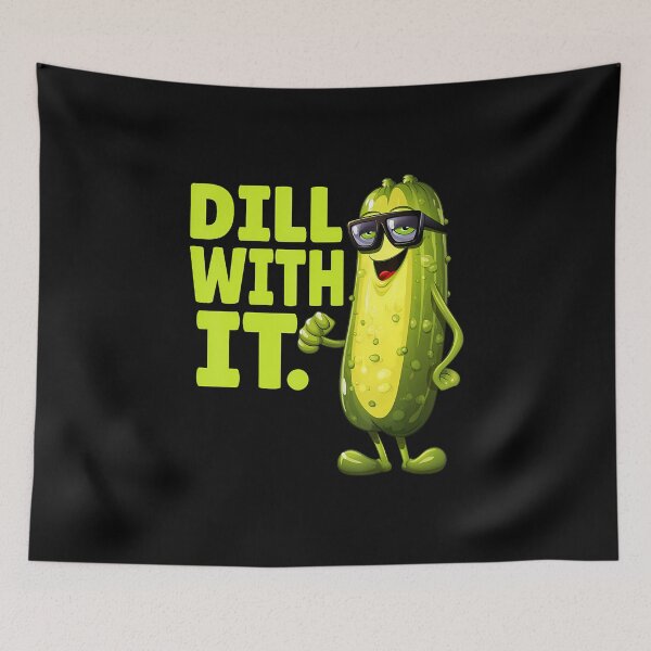 Item preview, Dill With It Funny Dill Pickle With Glasses Veggie designed and sold by KellyJudith.