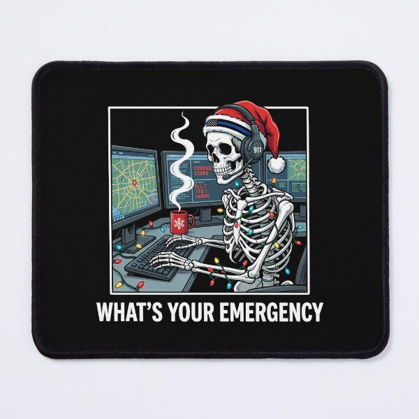 Item preview, christmas-dispatcher-skeleton designed and sold by Lora Art.