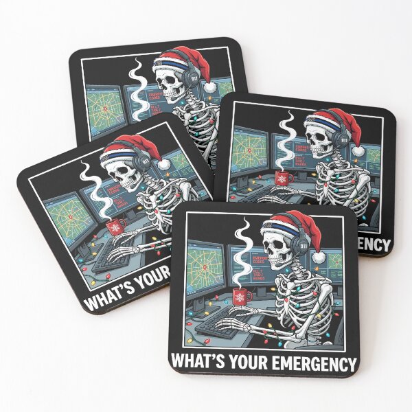 Item preview, christmas-dispatcher-skeleton designed and sold by Lora Art.