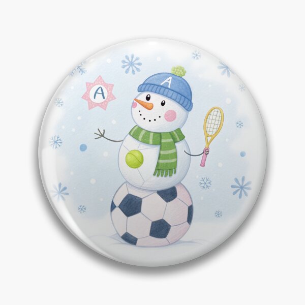 Item preview, Sporty Snowman | Soccer and Tennis Winter designed and sold by VivoStudio.