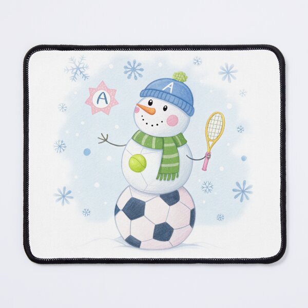 Item preview, Sporty Snowman | Soccer and Tennis Winter designed and sold by VivoStudio.