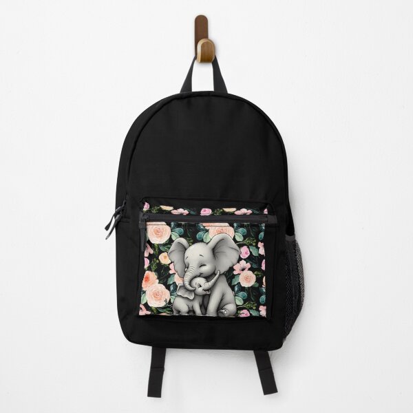 Item preview, Elephant and baby. Cute animal design with flowers designed and sold by SofikoDesigns.