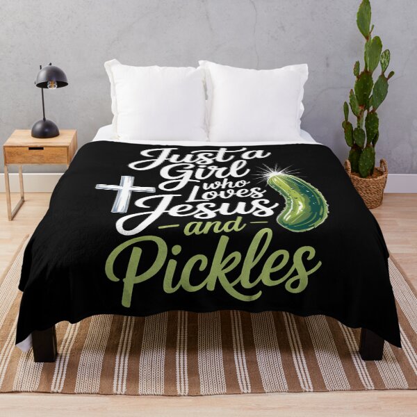 Item preview, Just A Girl Who Loves Jesus And Pickles Funny designed and sold by AlbertaDana.