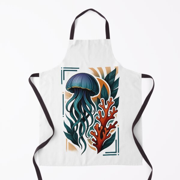 Item preview, Mystic Jellyfish – Tropical Vintage Ocean Illustration with Coral designed and sold by SVALANART.