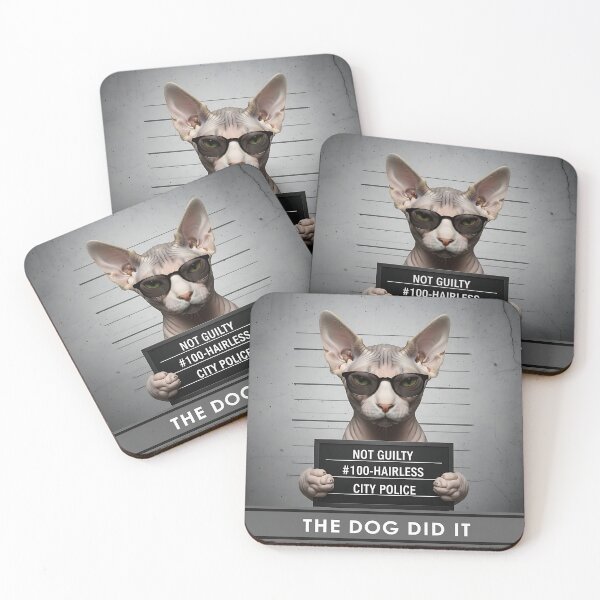 Item preview, Sphynx Cat Mugshot Shirt, Bad Kitty "Not Guilty," designed and sold by Pawrizzma POD.